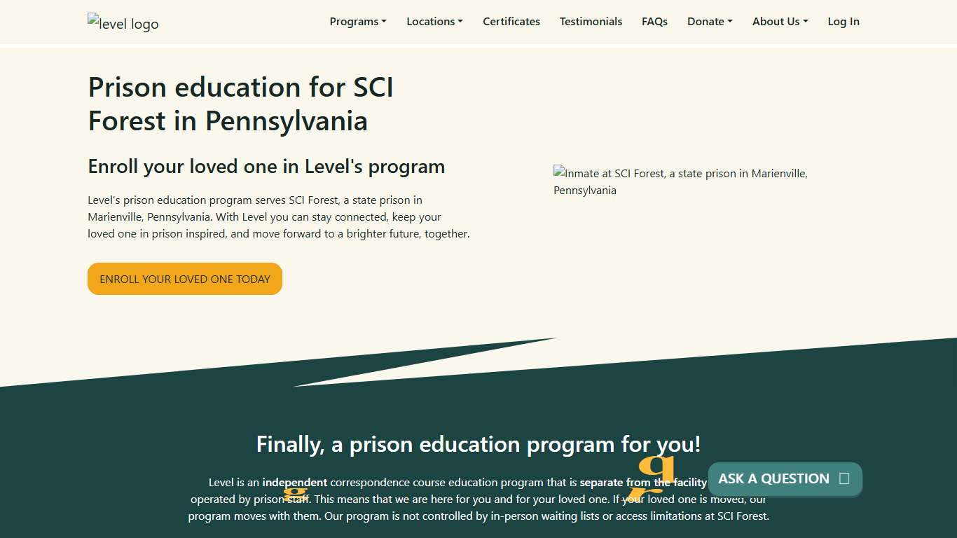 Prison Education For SCI Forest - Level